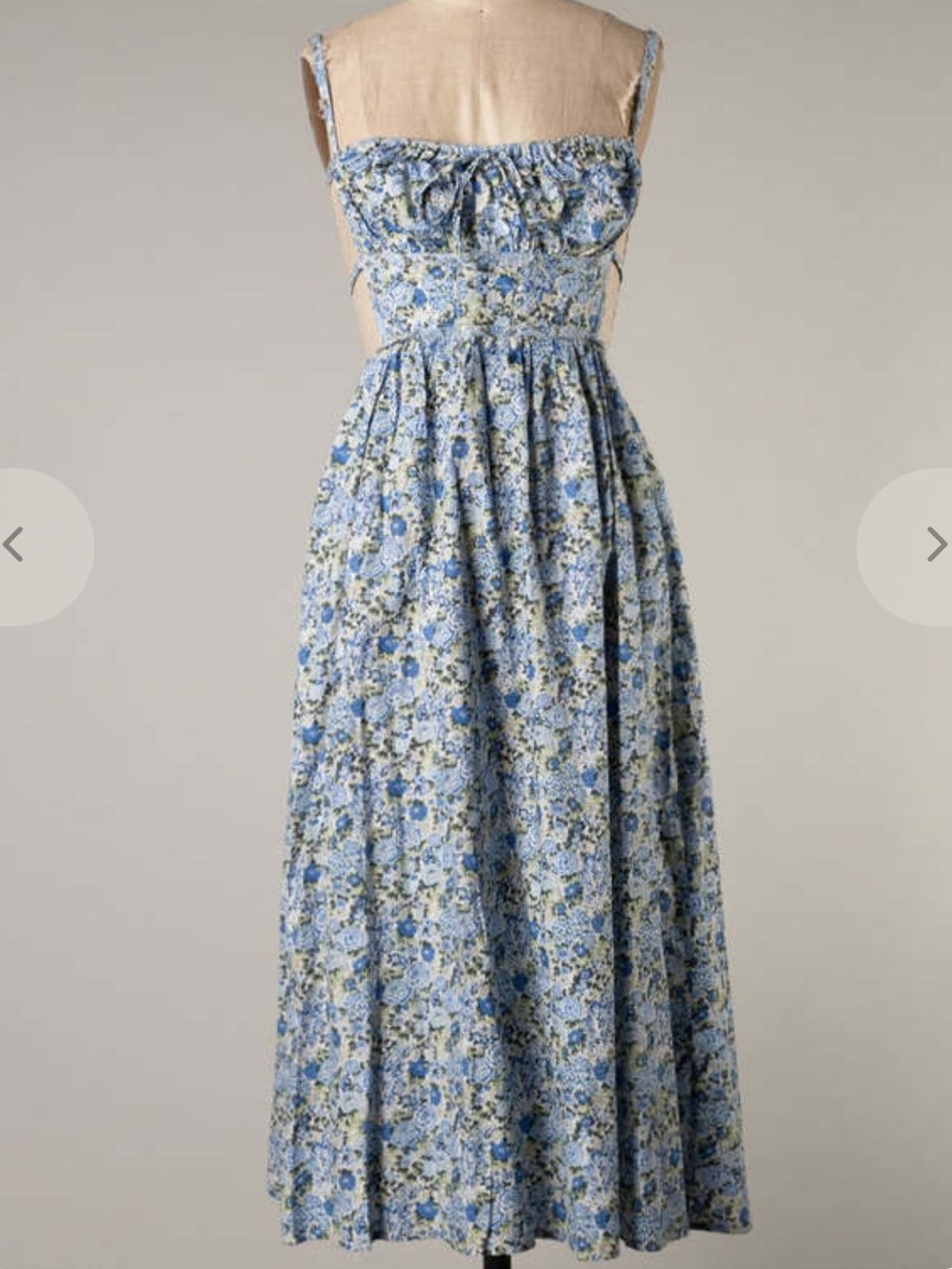 EMORY PARK Floral Backless Maxi Dress
